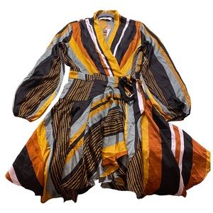 Do+Be multicolored, striped, wrap around dress, NWT, size Small, $60